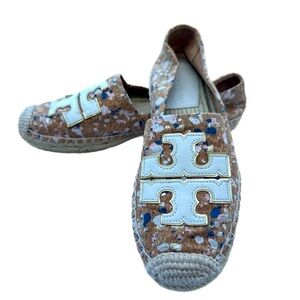 Tory Burch cork confetti Ines Espadrille Flats Women’s Size 6